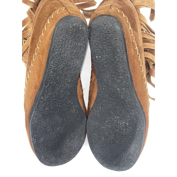 Mossimo Supply Co Moccasin Womens 8.5 Studded Wedge Fall Fringe Zipper Booties - Picture 5 of 8